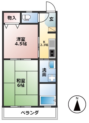 海津アパートの間取り