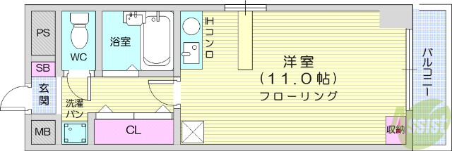 ベルビュー支倉の間取り