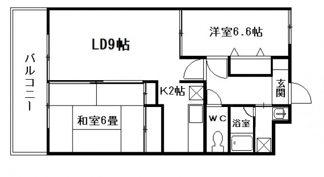 コーポツガワの間取り