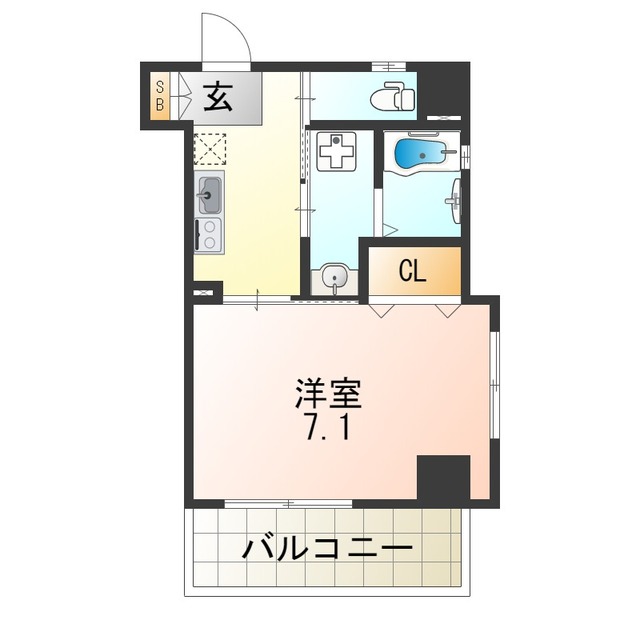 守口市滝井西町のマンションの間取り