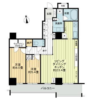 那覇市おもろまちのマンションの間取り