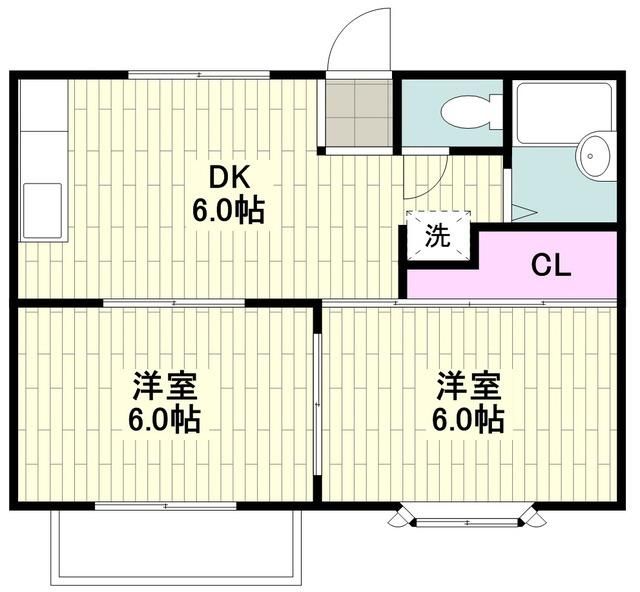 小田原市高田のアパートの間取り