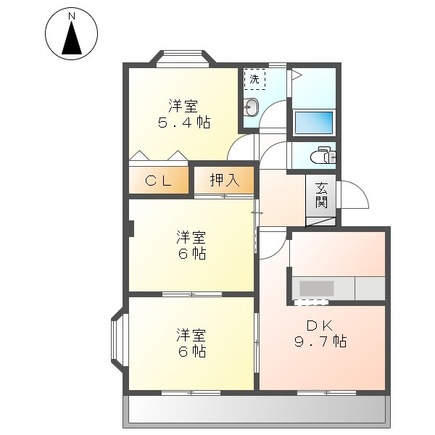 鈴鹿市高岡台のアパートの間取り