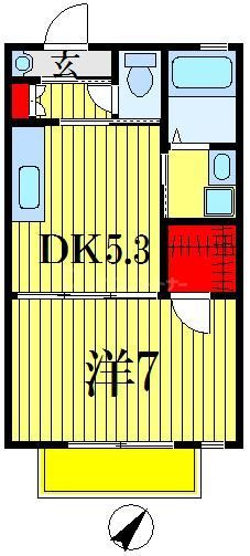 船橋市西船のアパートの間取り