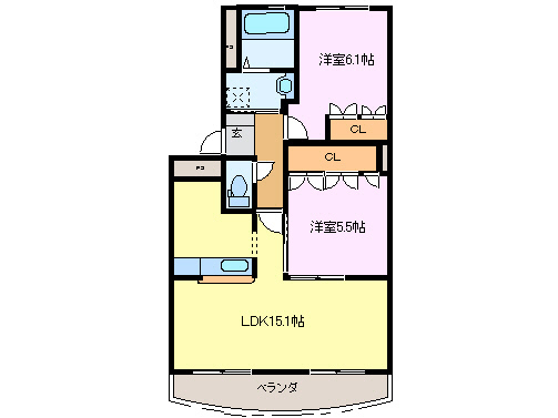 プリムローズ(江島町)の間取り