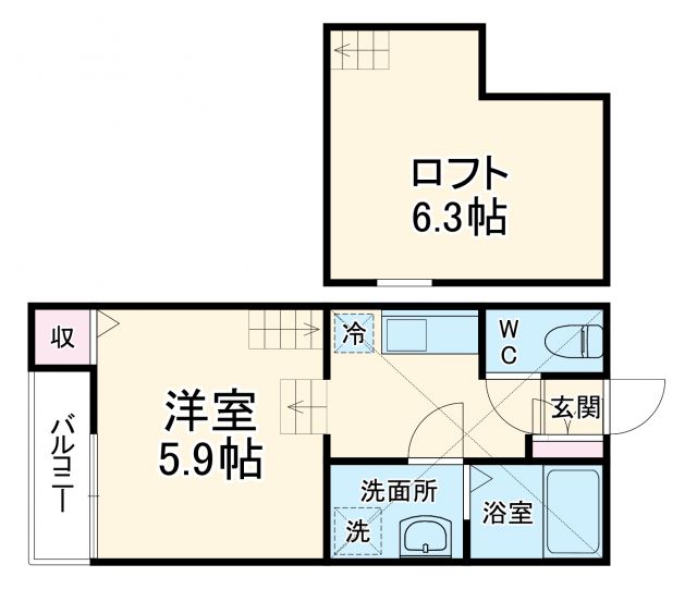 【アルバーノ鶴舞Eleganteの間取り】