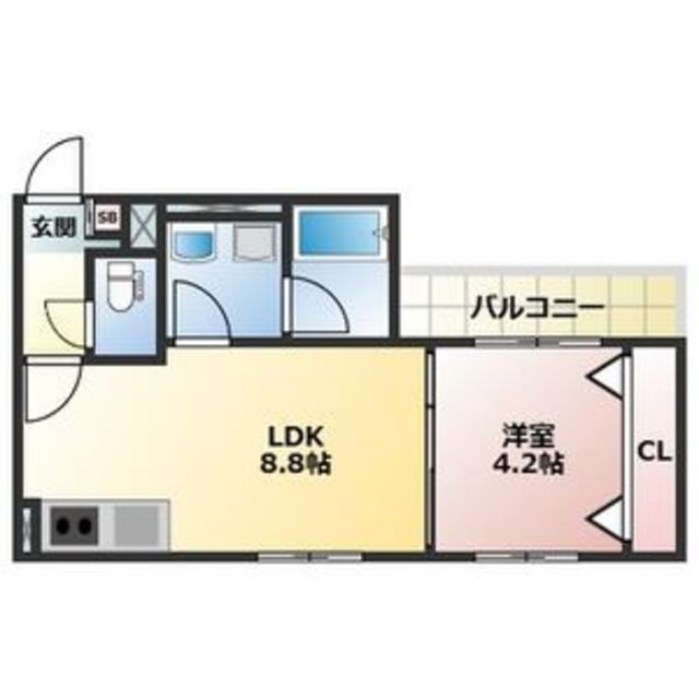 枚方市枚方元町のアパートの間取り