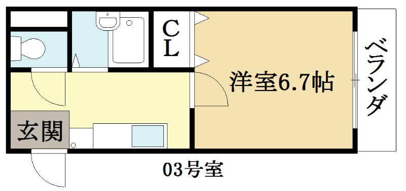 宇治市宇治のマンションの間取り