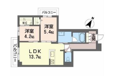 シャーメゾンシティルイーレの間取り