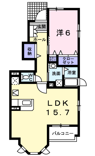 クレセント　Ｂの間取り