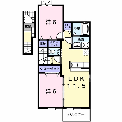 ラ　コリーナ　Ａの間取り