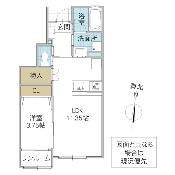 ハーモニープラザ見和 G棟の間取り