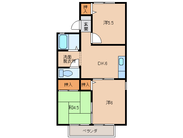 サンハウスの間取り