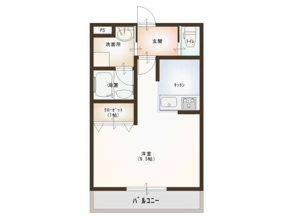 大川市大字向島のアパートの間取り