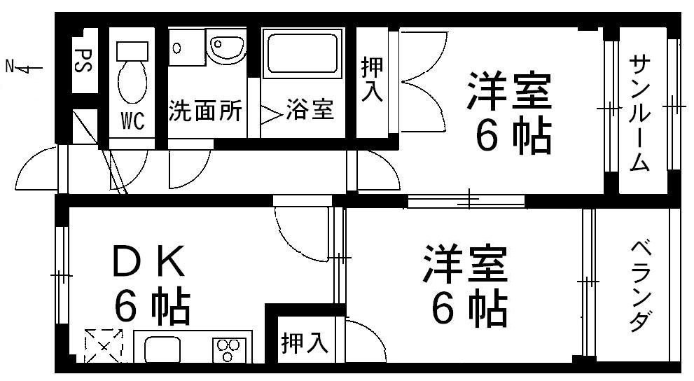 コーポＨＡの間取り