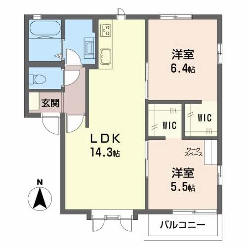 フレグランス　パストラルAの間取り