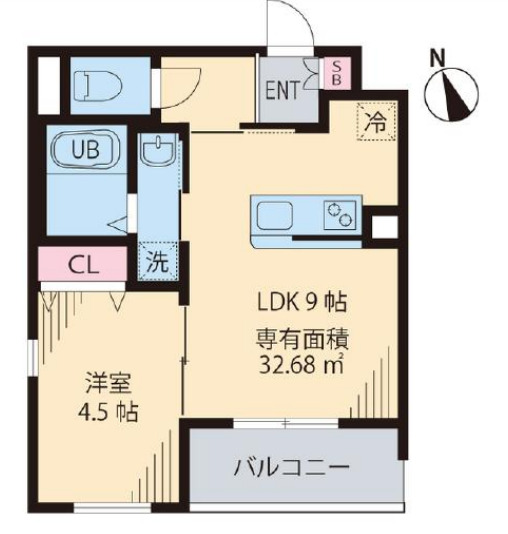 小金井市中町のマンションの間取り