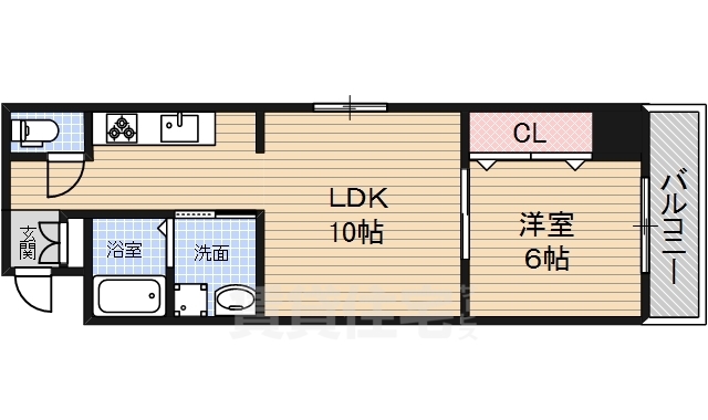 【堺市堺区戎之町東のマンションの間取り】