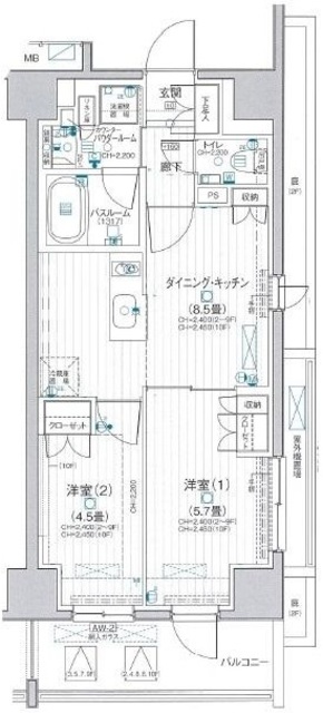 デュオステージ大山の間取り