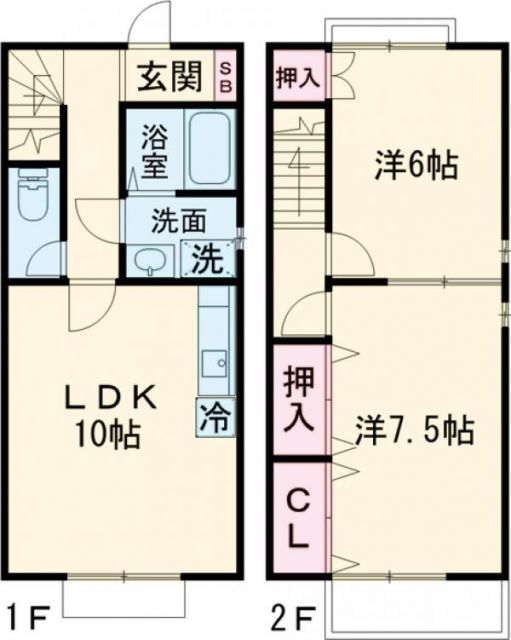 弥富市平島中のアパートの間取り