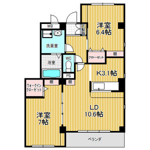 レザンヴェール八つ松の間取り