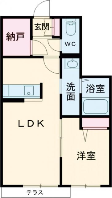 グランソレイユ別府Ｂの間取り