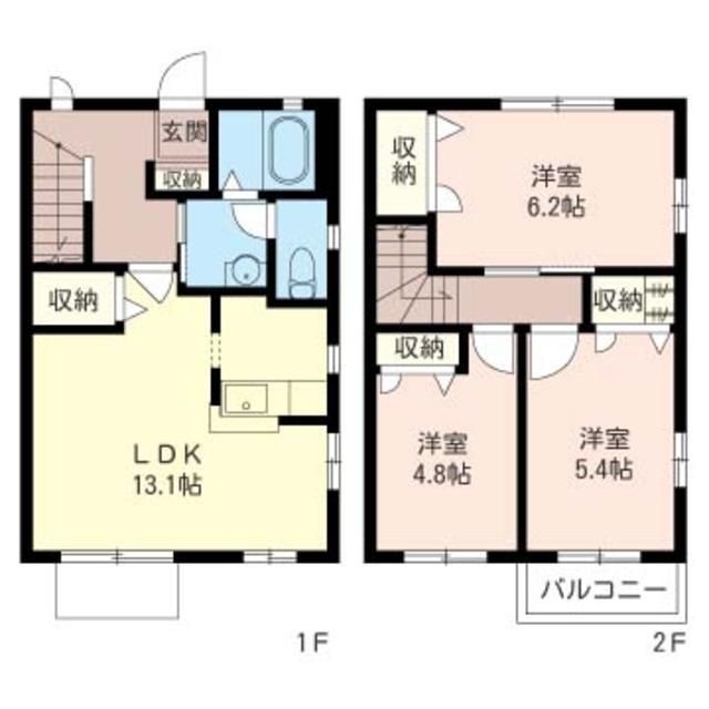 さいたま市見沼区大字蓮沼のアパートの間取り