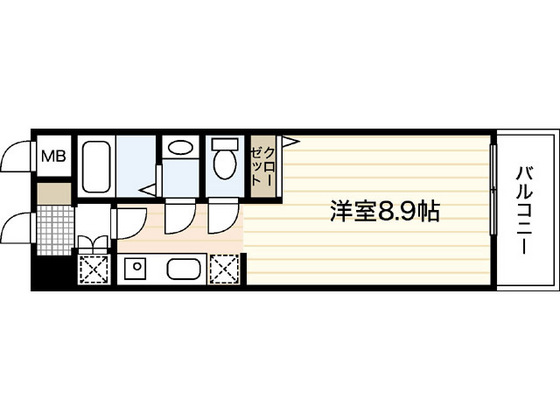 広島市安佐南区大塚西のマンションの間取り