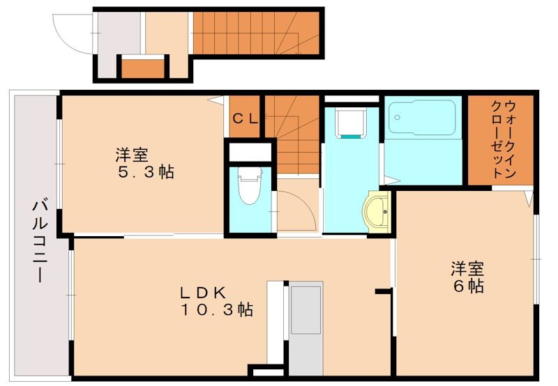 ソレイユ宗像Ａの間取り