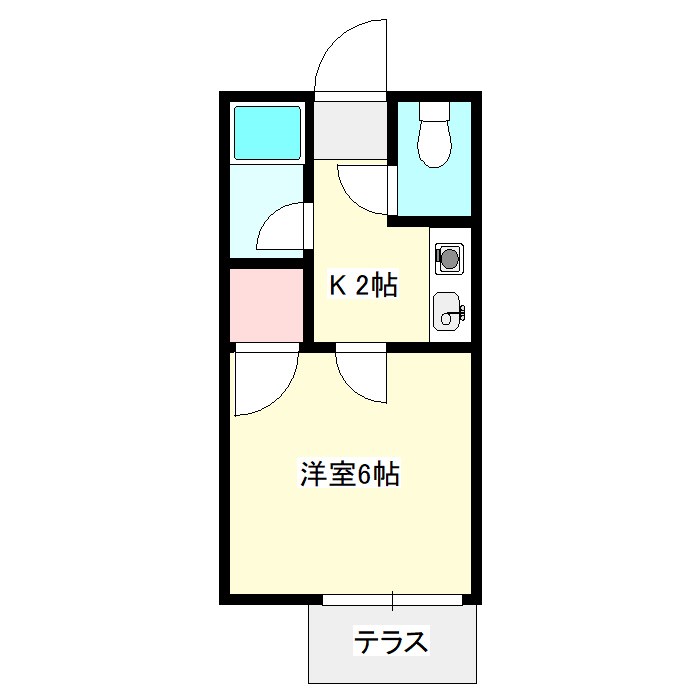 伊丹市中央のアパートの間取り