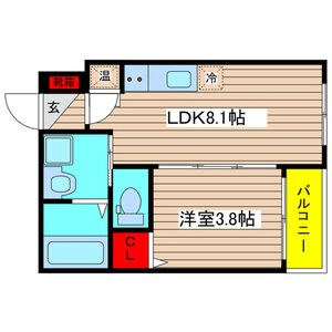 名古屋市熱田区五番町のアパートの間取り