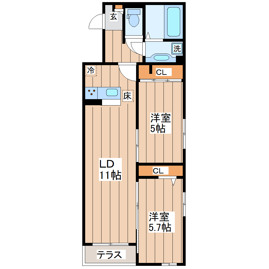 D-ROOM小田原八丁目A棟の間取り