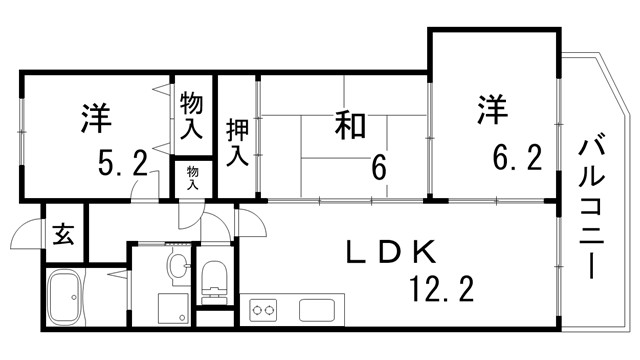 コンセール中道の間取り