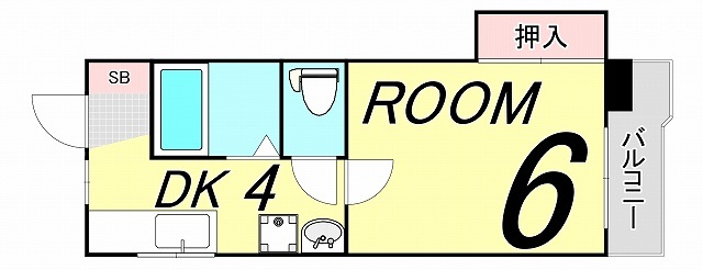 広島市西区小河内町のマンションの間取り