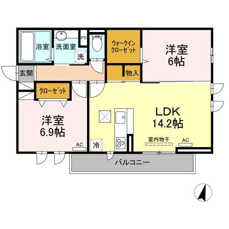 D-room Raffineの間取り