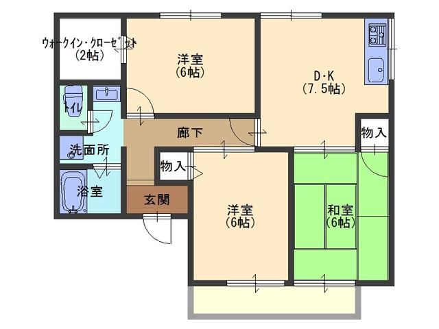 本町北パークハイムIIの間取り写真