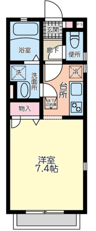 ＪＲ横浜線 十日市場駅 徒歩5分 2階建 築23年の間取り写真