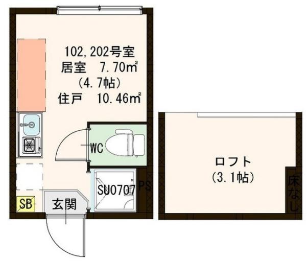 東京メトロ丸ノ内線 中野坂上駅 徒歩4分 2階建 築9年の間取り写真