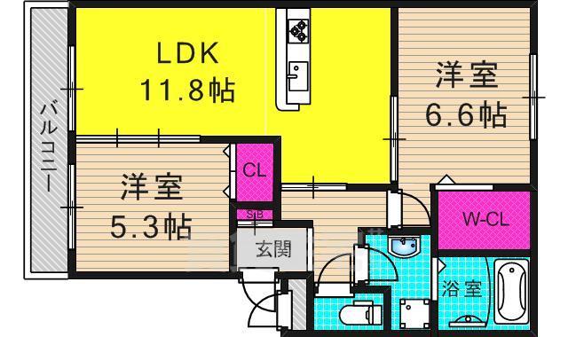 地下鉄東西線 東野駅 徒歩9分 3階建 築11年の間取り写真