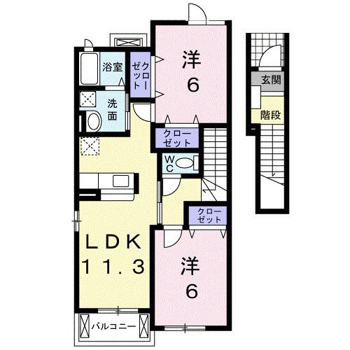 コンフォート Aの間取り写真