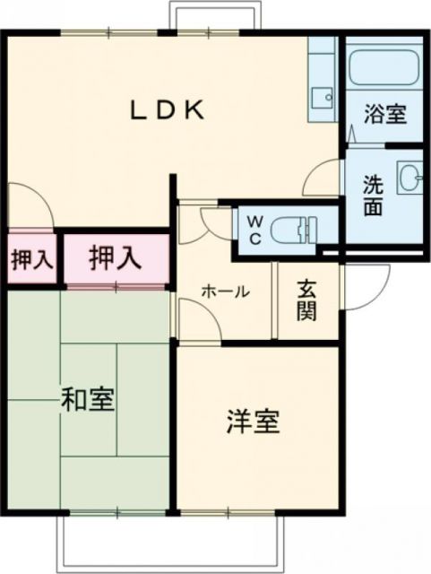 ＪＲ東海道本線 南彦根駅 徒歩25分 2階建 築33年の間取り写真