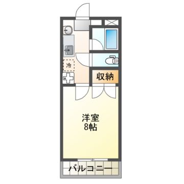 ＪＲ牟岐線 阿波富田駅 徒歩25分 3階建 築30年の間取り写真