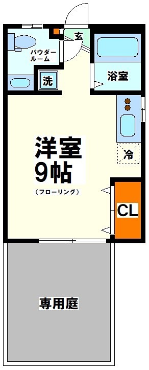 京王線 代田橋駅 徒歩2分 2階建 築72年の間取り写真