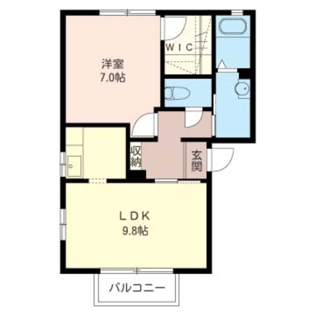 メビュース東城南Dの間取り