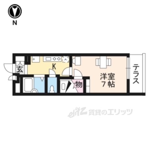 大津市際川のマンションの間取り