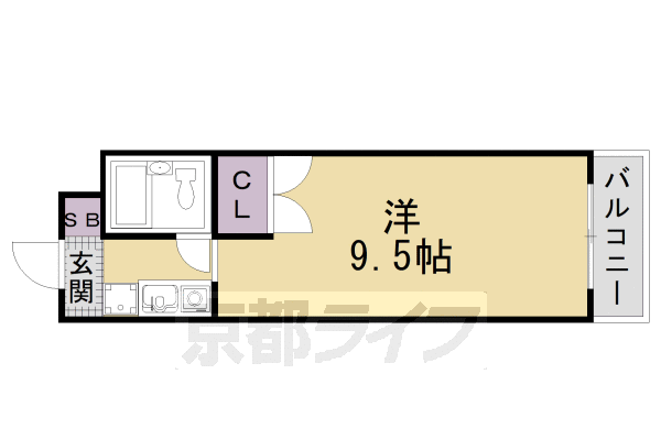 カーサヴェルデ西大路五条の間取り