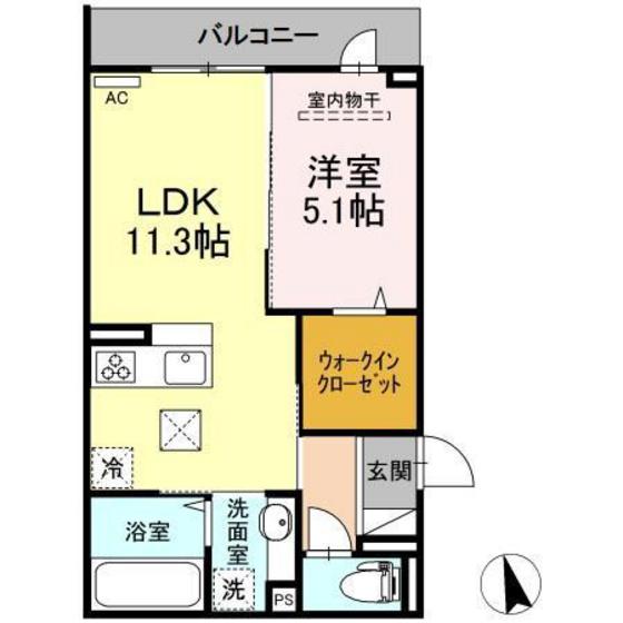 廿日市市串戸のアパートの間取り