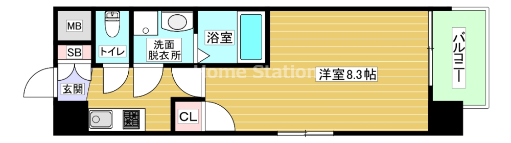 大阪市福島区吉野のマンションの間取り