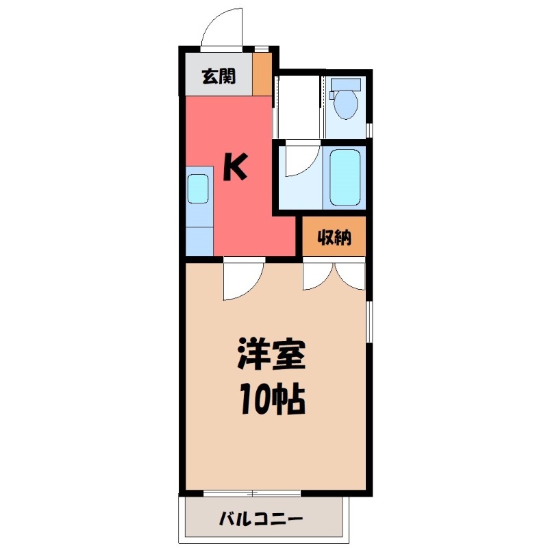 宇都宮市南大通りのマンションの間取り