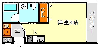 神戸市須磨区須磨浦通のアパートの間取り